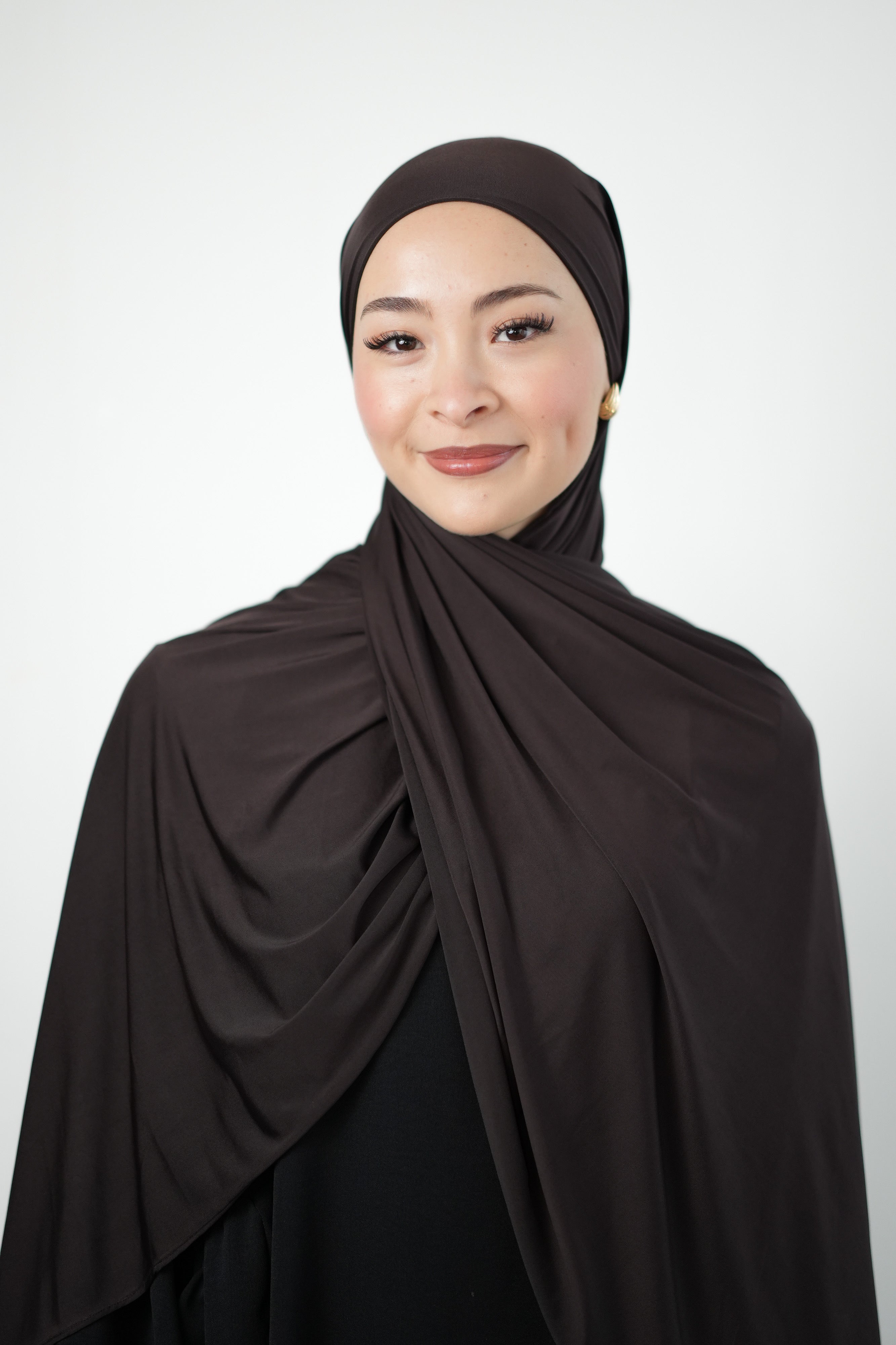 SILKY PREMIUM JERSEY DARK BROWN