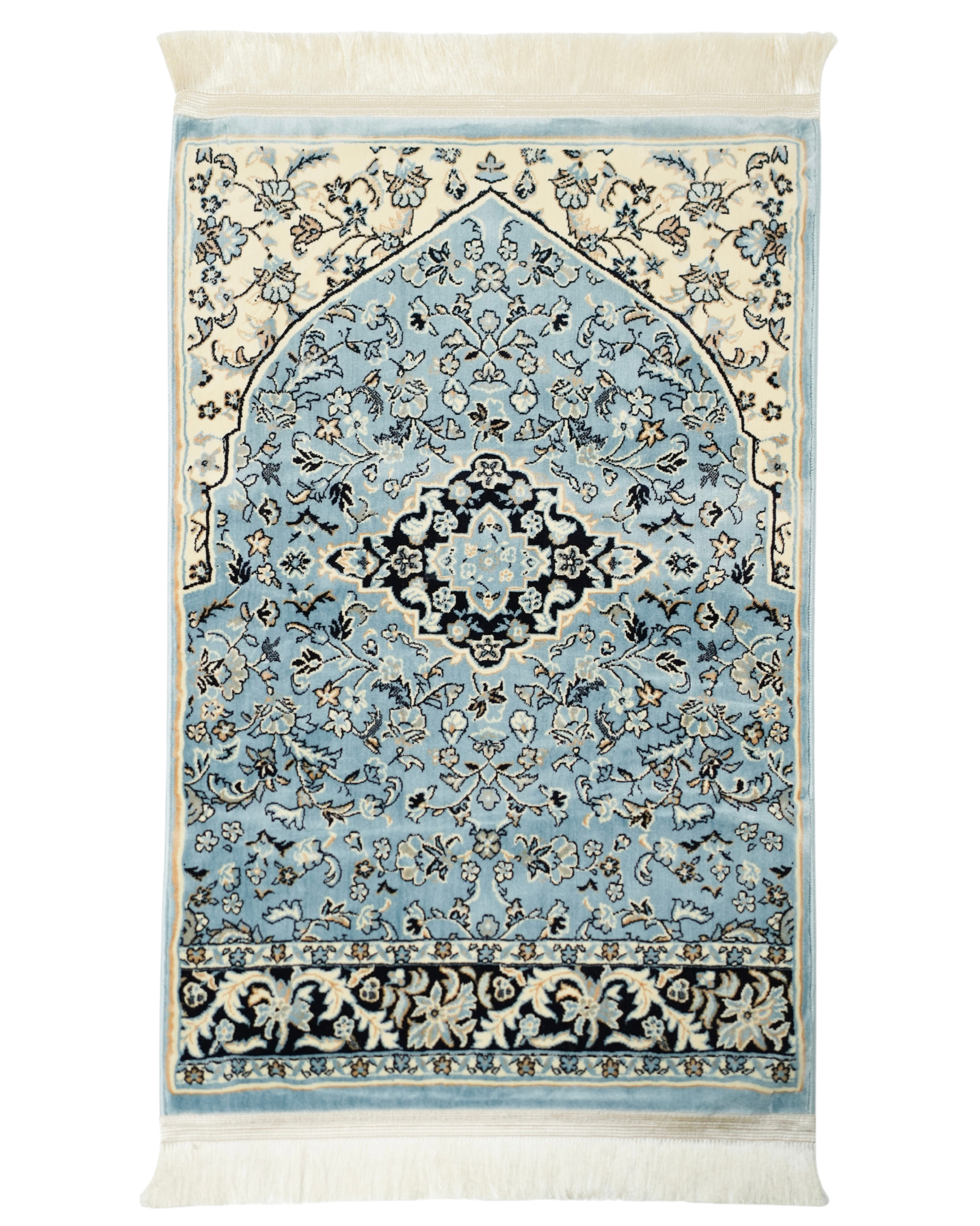 Original Rawdah Gebetsteppich Hellblau