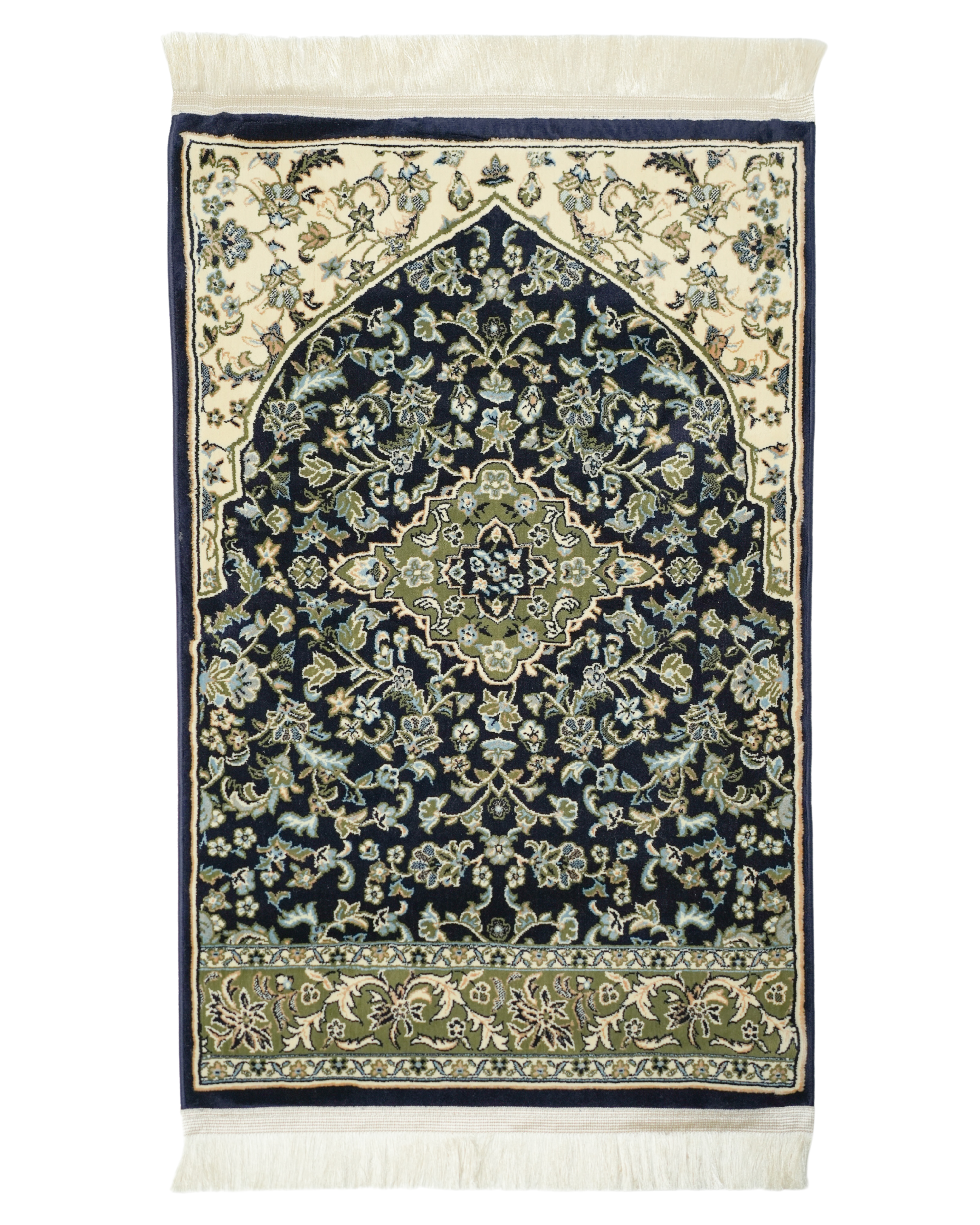 Original Rawdah Gebetsteppich Dunkelblau