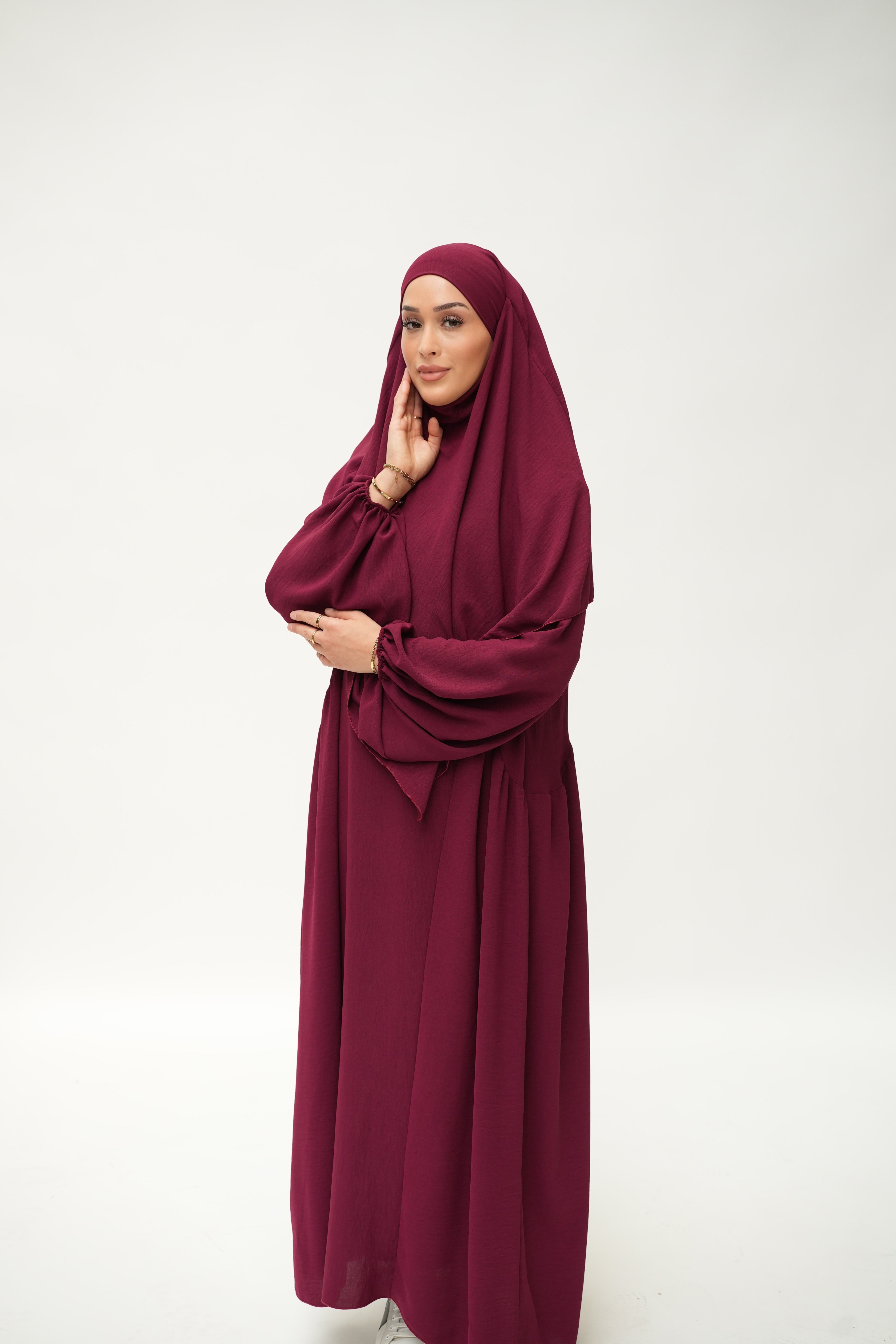ABAYA KHIMAR SET - BORDEAUX
