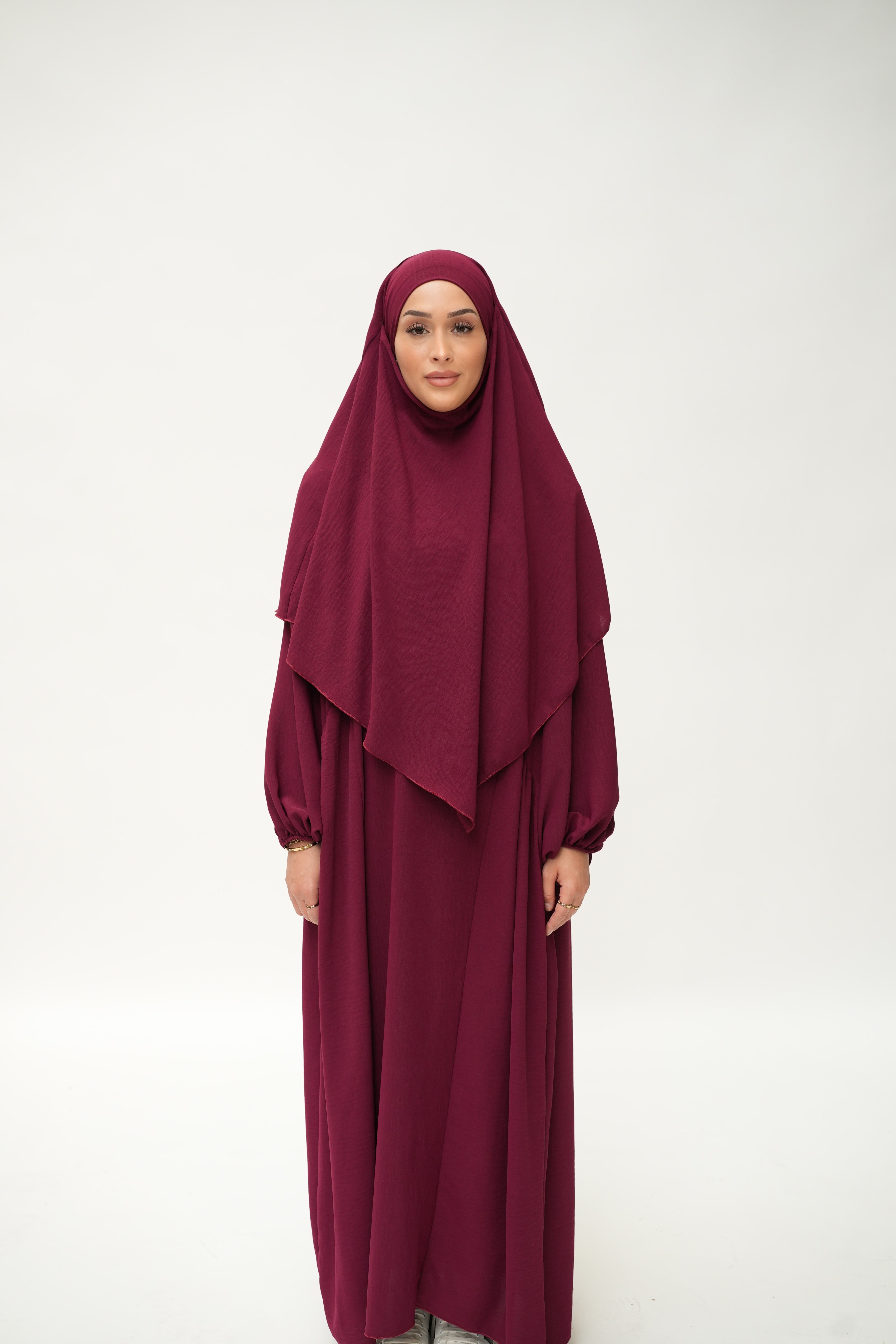 ABAYA KHIMAR SET - BORDEAUX