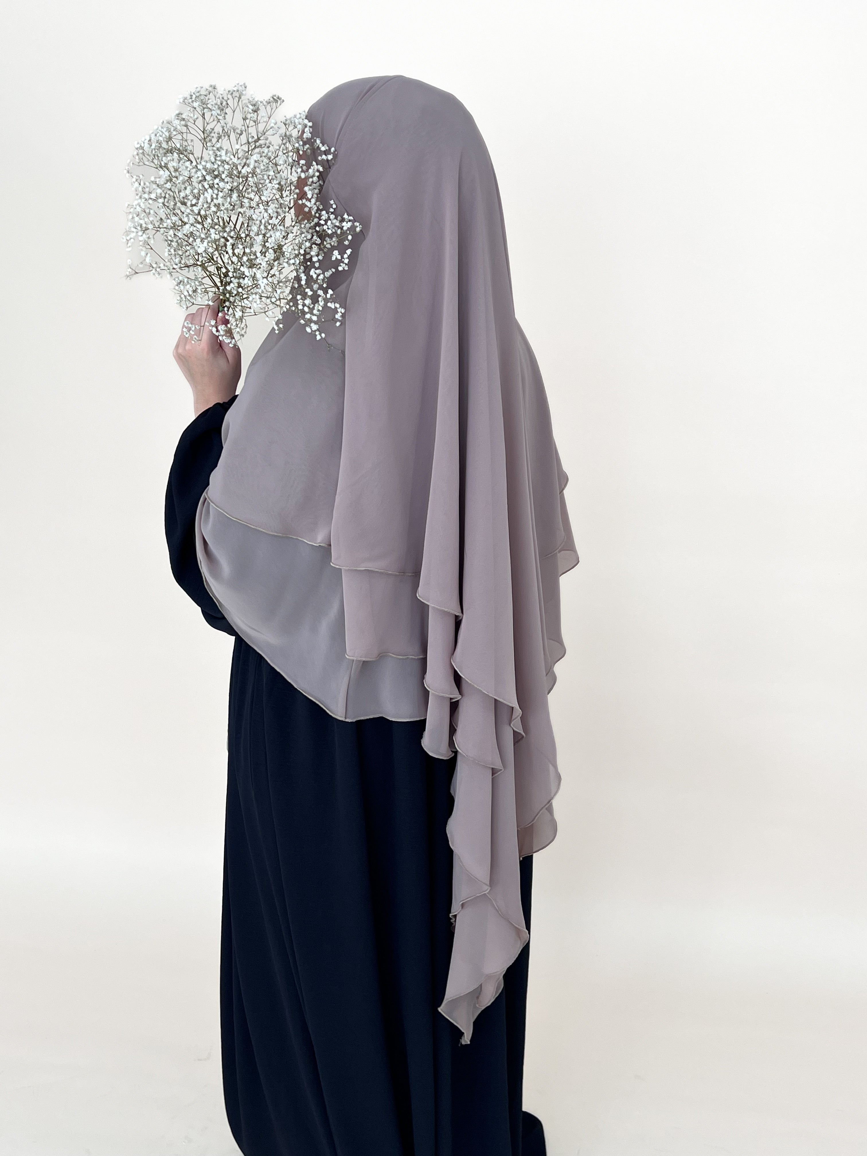 KHIMAR DREILAGIG TAUPE