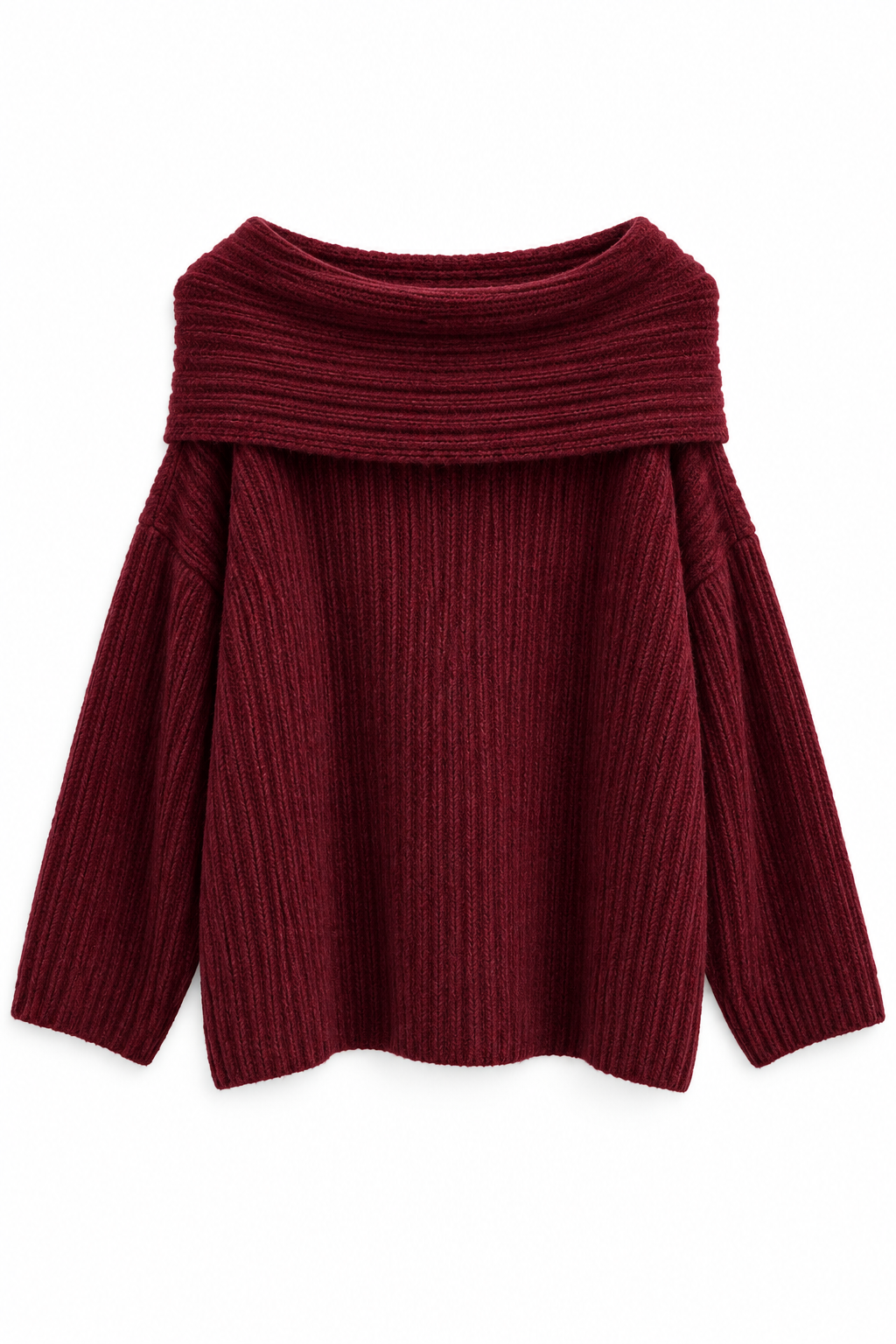 Off-Shoulder Strickpullover