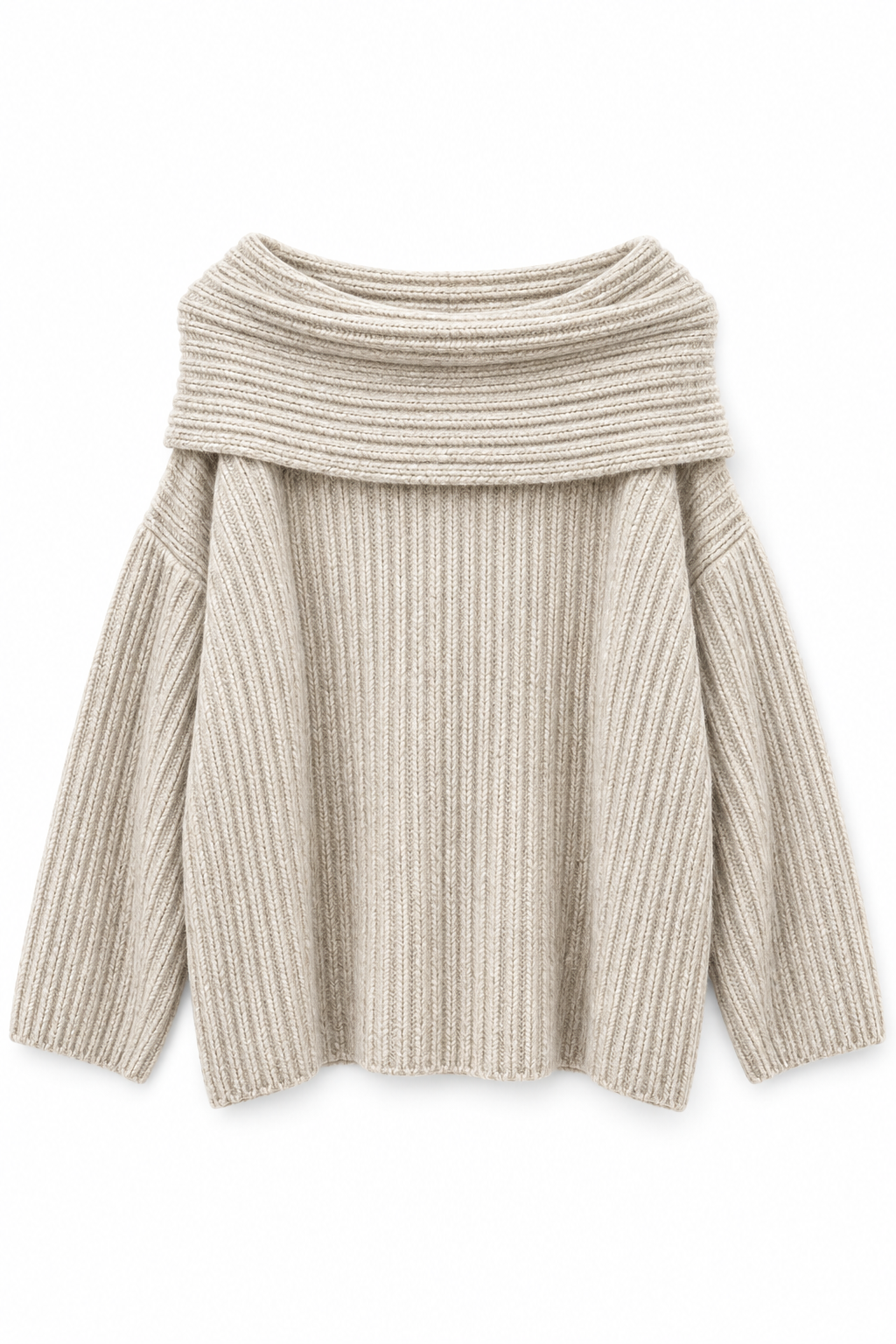 Off-Shoulder Strickpullover