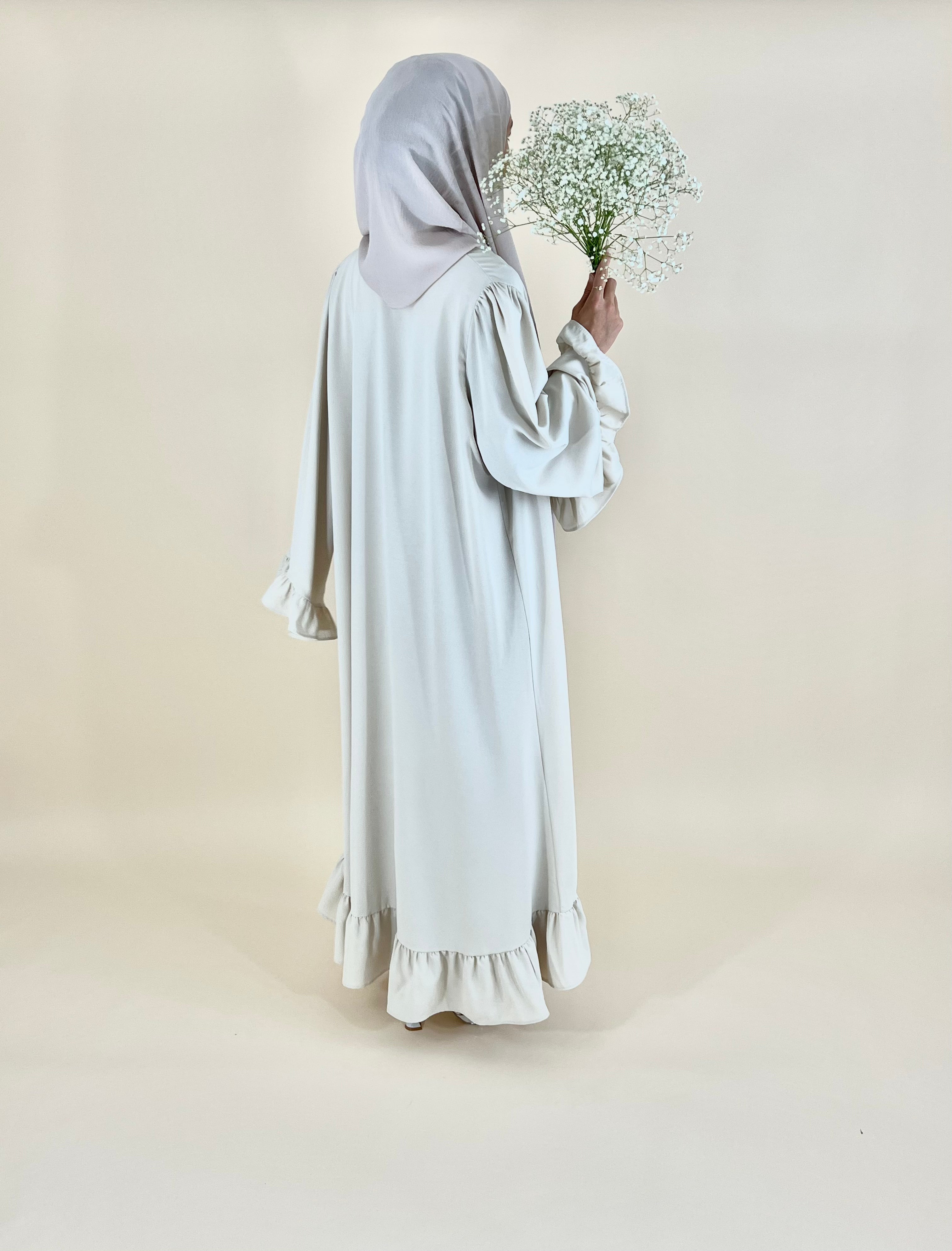 HIRA ABAYA SET BEIGE