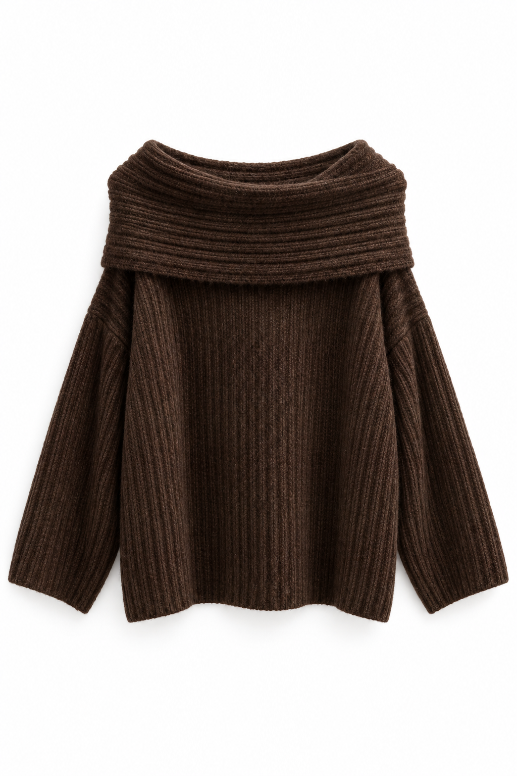 Off-Shoulder Strickpullover