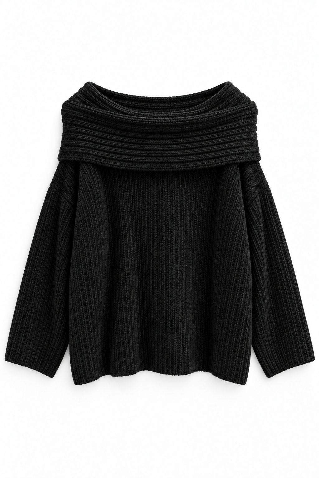 Off-Shoulder Strickpullover