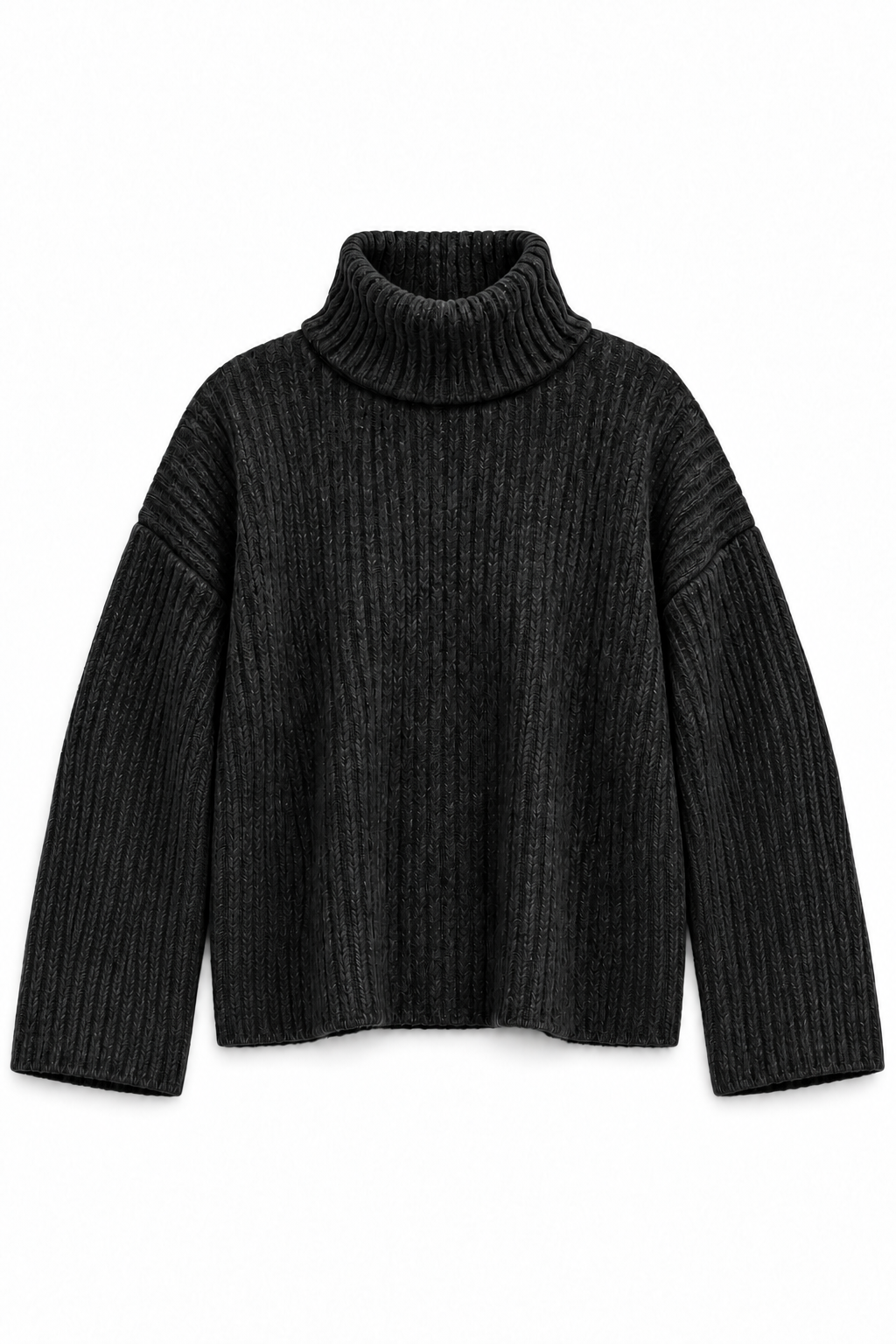 Strickpullover mit Rollkragen