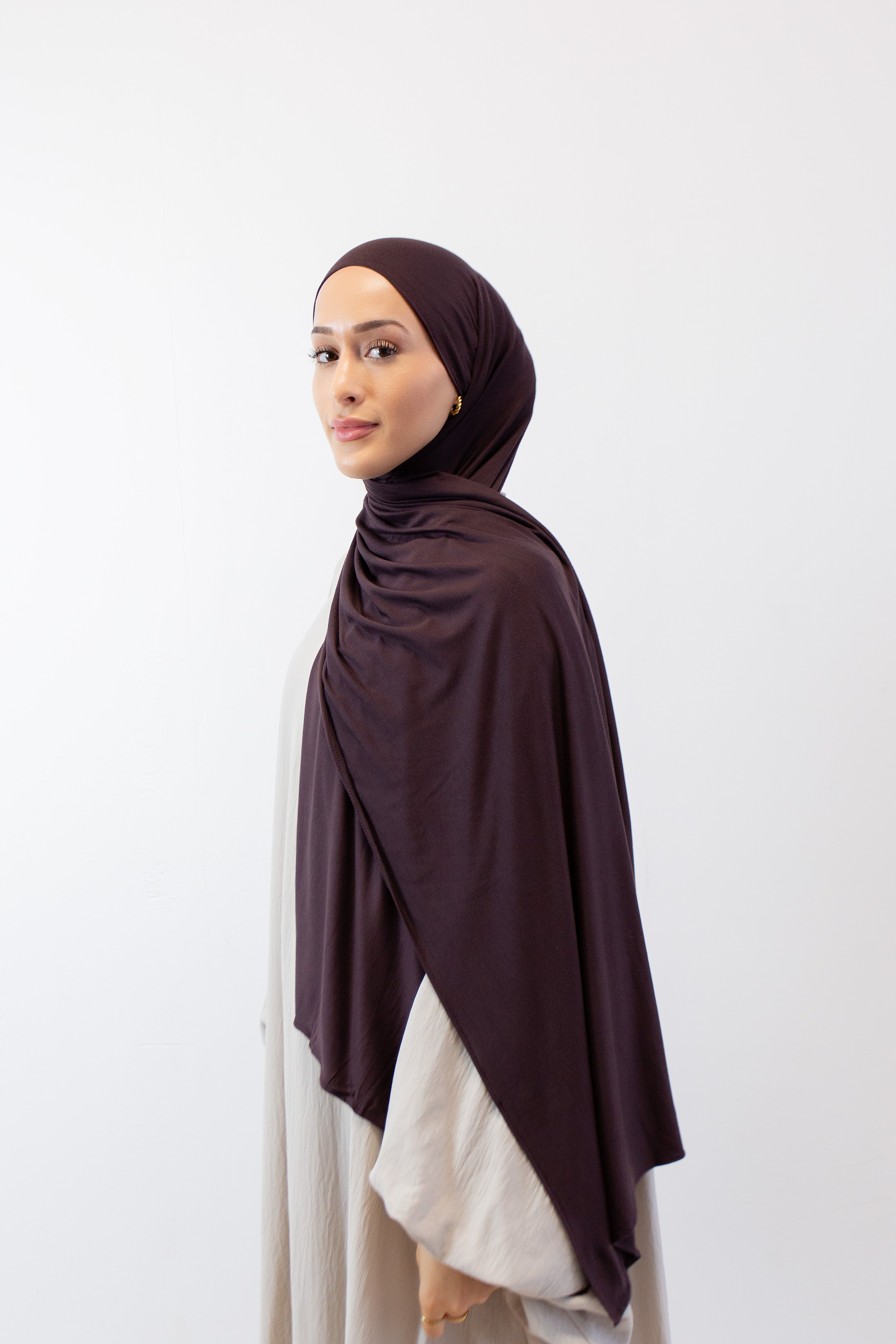 PREMIUM JERSEY HIJAB DARK BROWN