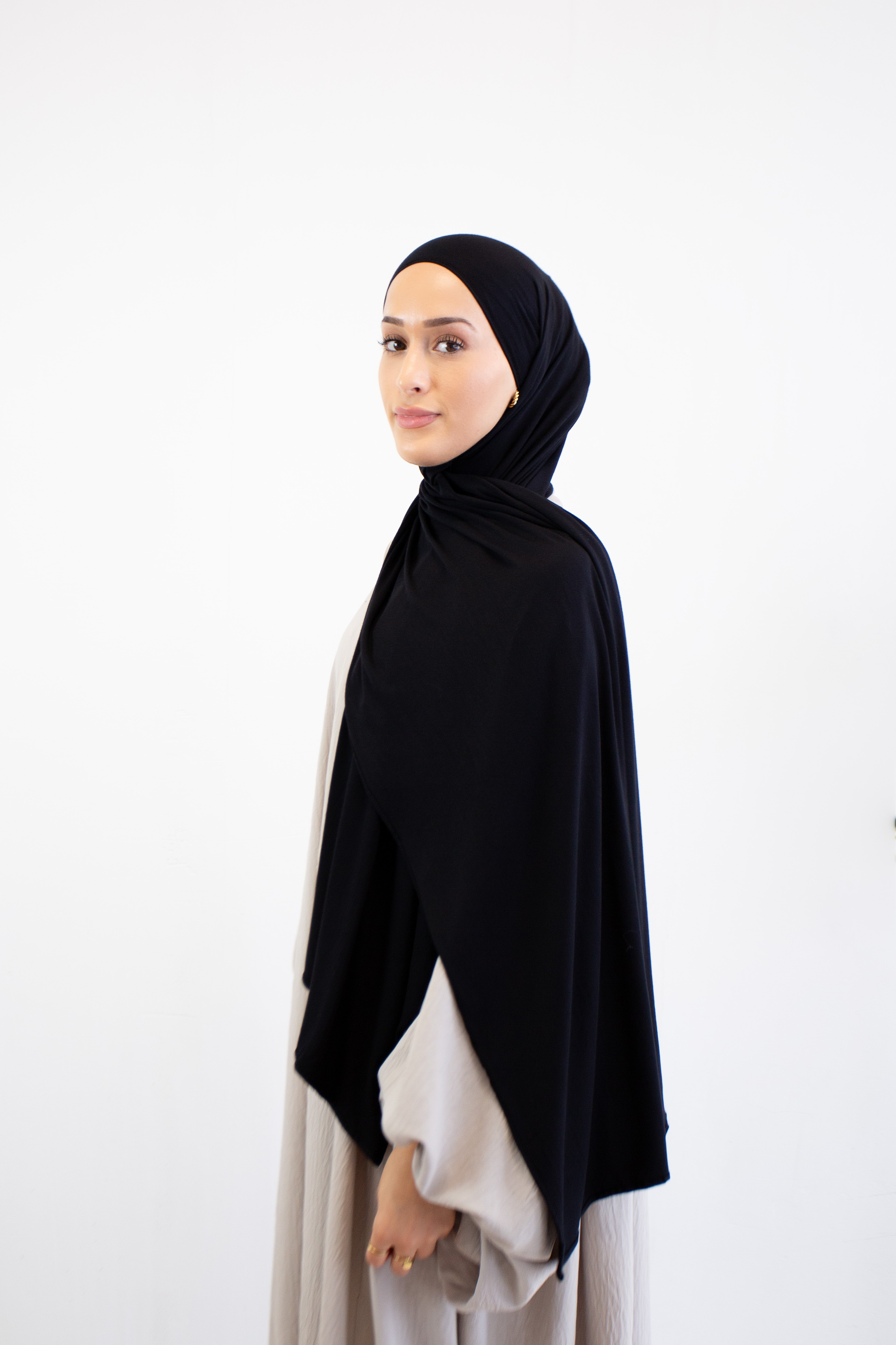 PREMIUM JERSEY HIJAB SCHWARZ